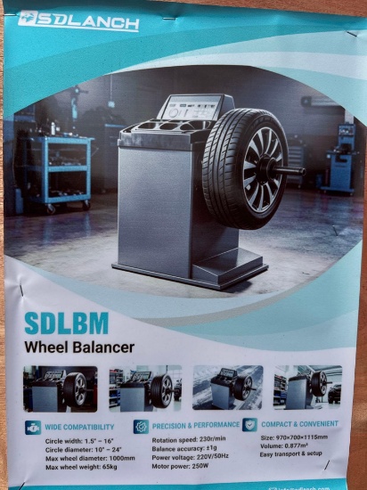 New SD Lanch Co Wheel Balancer Model SDLBM