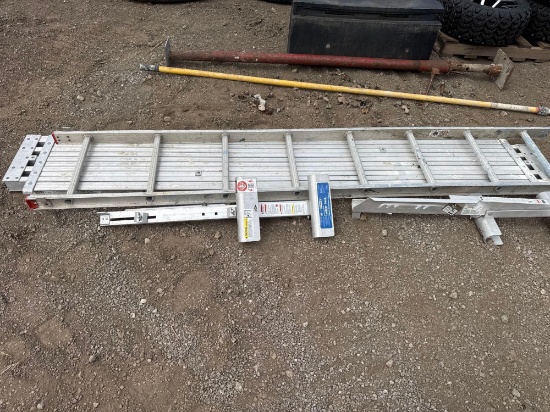 Werner Co Extendable Aluminum 16ft Plank w/ Ladder Jacks & Ladder