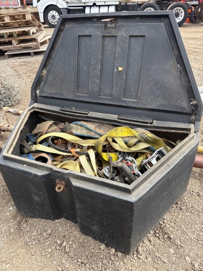 Plastic Truck Box Loaded w/ Various Chain/Straps