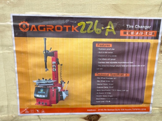 New Agrotk Co Tire Changer Model ATK-TC24