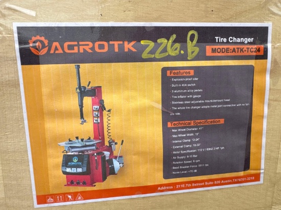 New Agrotk Co Tire Changer Model ATK-TC24