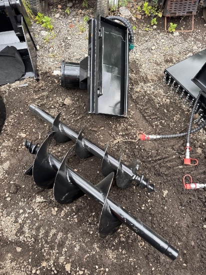 New SD Lanch Mini Stand-On Skidloader Auger Set w/ 8in & 12in Bits