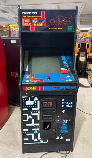 Namco Ms. Pac-Man and Galaga Arcade Game Cabinet