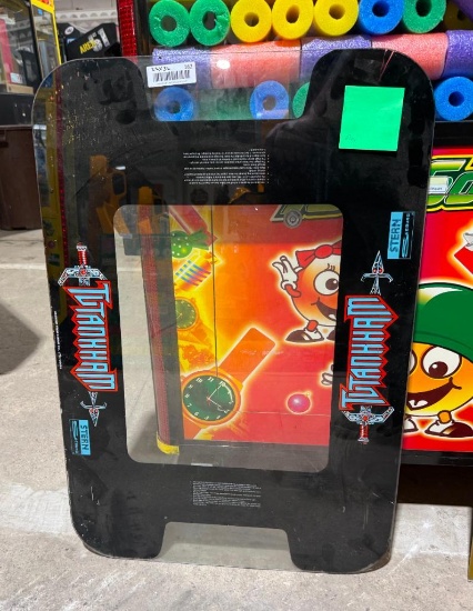 Original glass bezel/overlay for the 1982 Tutankham arcade video game