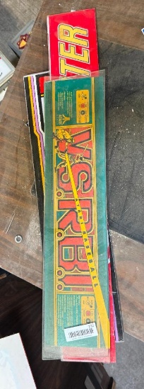 (3) Arcade game marquee / panel Inserts (see pics)