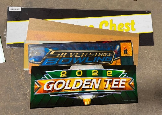 Assorted arcade game marquee / panel inserts (see pics)