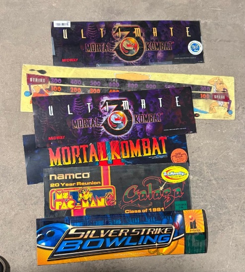 Assorted arcade game marquee / panel inserts (see pics)