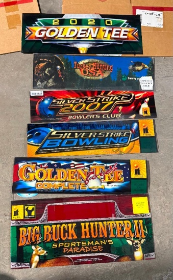 Assorted arcade game marquee / panel inserts (see pics)