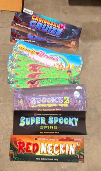 Assorted arcade game marquee / panel inserts (see pics)