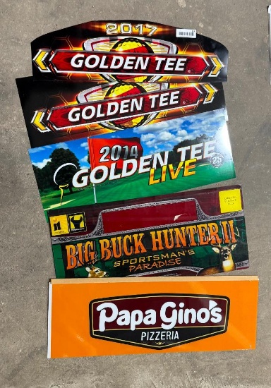 Assorted arcade game marquee / panel inserts (see pics)