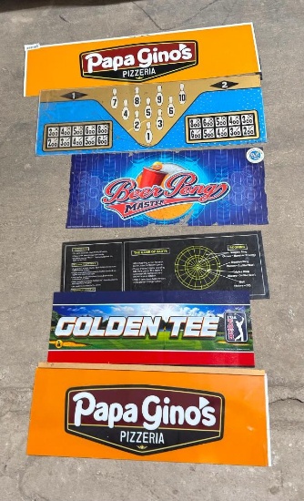 Assorted arcade game marquee / panel inserts (see pics)