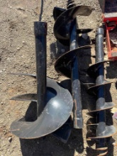 (3) Mini Excavator Auger Bits 8,12,16 in.