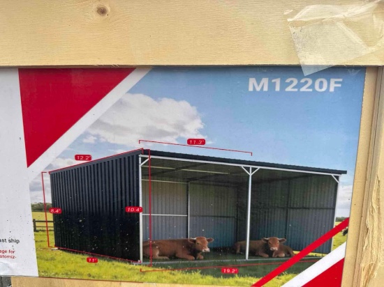 New SD Lanch Co 12ft x 20ft Metal Livestock Shed Model M1220F