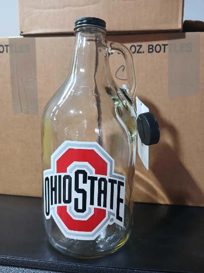 Lot of 18 Glass 1gal Ohio State Jug with Slotted and Non- Slotted top