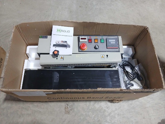 US Solid Continuous Bag Band Sealing Machine Appears New