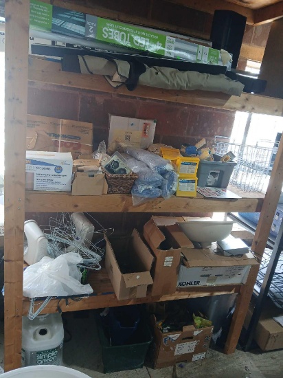 Lot of 4 Shelves of Various New and Used Items. See Photos