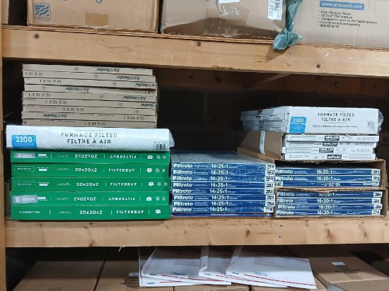 Lot of 40 Various Size Furnace Filters.