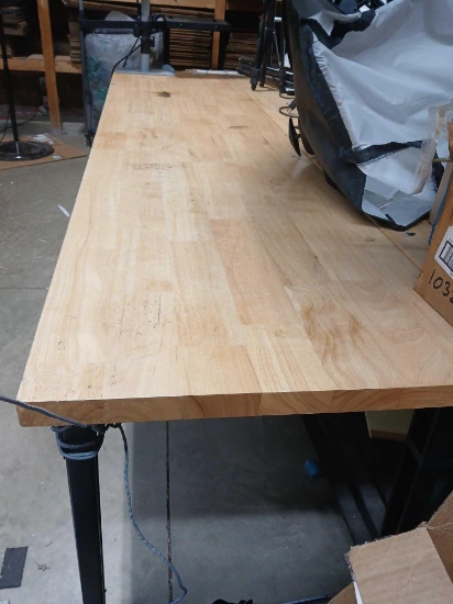 8ft x 24" Wood Top Work Table. Approximately 34"h.