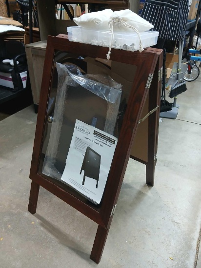 Excello Sidewalk Letter Board w/Glass Doors.