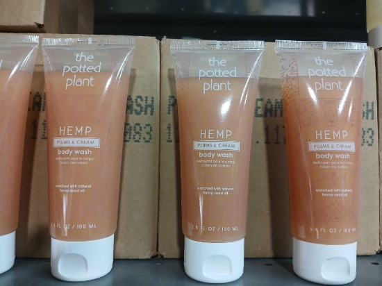 Shelf Lot of The Potted Plant Hemp Plums & Cream Body Wash 3.4oz
