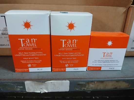 Lot of Various Tan Towel Self Tan Towelettes