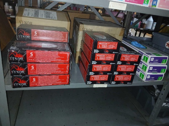 Lot of 37 Boxes Exam Gloves. See Description