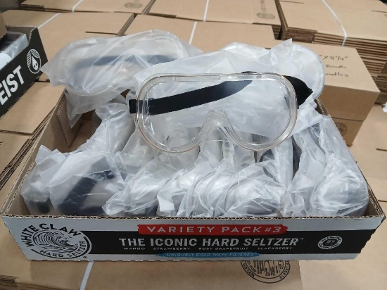 Lot of 11 NEW Clear Safety Goggles