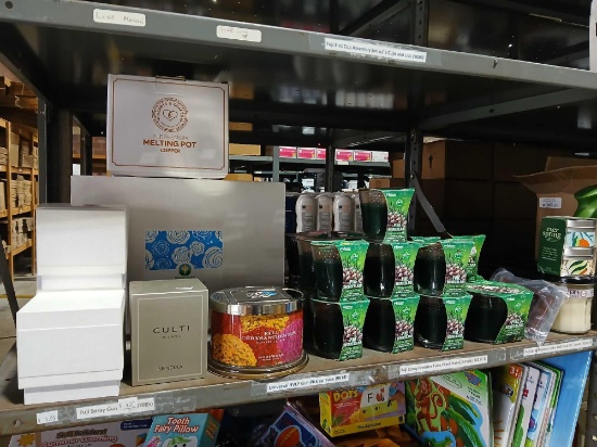 Shelf Lot of Various Scented Candles & Wax Melts