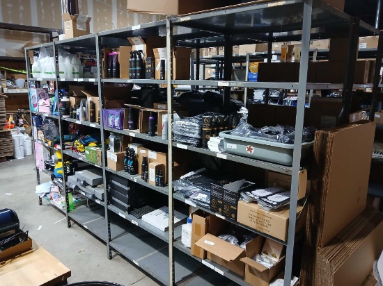 12ft 1" x 24"78"h Metal Shelf Unit.