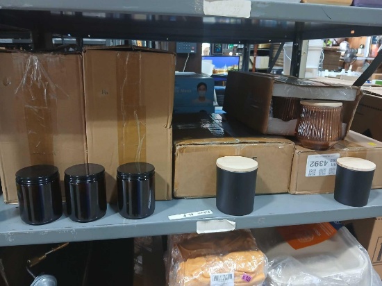Lot of 5 Boxes Glass Jars with Lids. Used for Making Candles