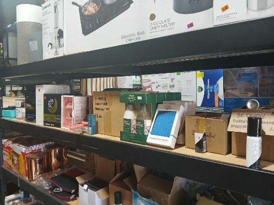 Shelf Lot of Various Products See Photos