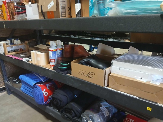 Shelf Lot of Various Products Shoes. Labels & More