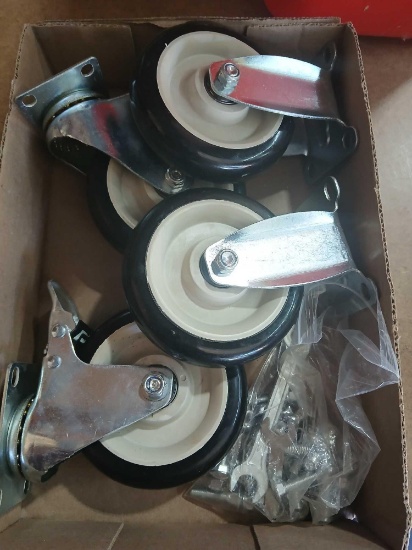 Set of 5" Casters. (2) Swivel Casters & (2) Fixed Casters