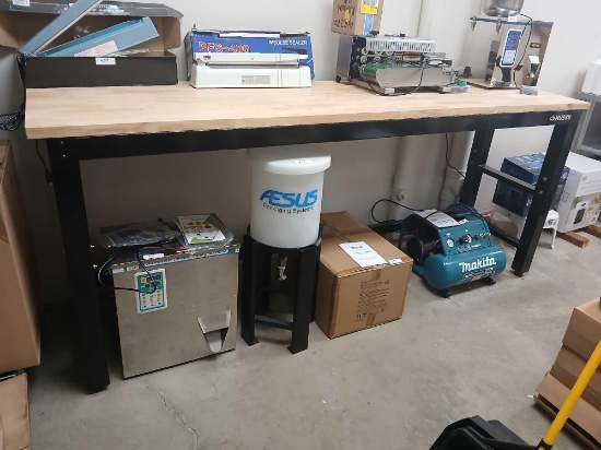 Husky 96" Butcher Block Style Top Work Bench