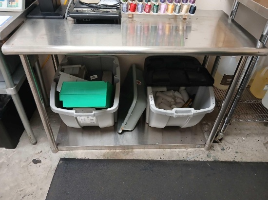 48x24" Stainless Steel Table with Stainless Lower Shelf