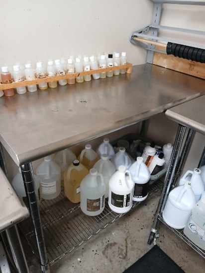 49"24" Stainless Steel Table with Lower Wire Shelf.