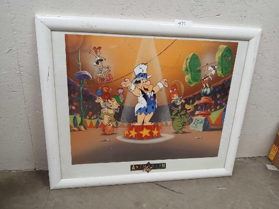 Animation Art Flintstones Framed Poster