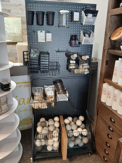 Black Pegboard Retail Shelf
