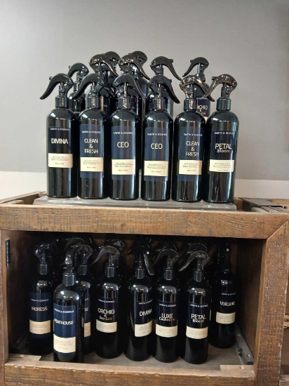 Lot of 36 Bottles of Various Scented Multi Purpose Spray Cleaners