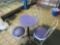 Purple Heart Table w/3 Chairs