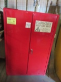 Paint Storage Cabinet w/Contents- Red