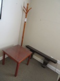 End Table, Coat Rack, Shelf