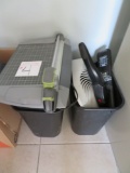 2 Trash Cans w/Office Misc
