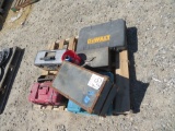 Empty Dewalt Case, Respirator, Misc Tool Boxes, Some Tools