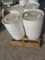 4 Empty White Plastic Drums