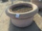 Lg Cement Pot W Dirt