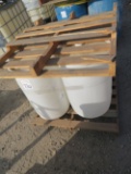 4 Empty White Plastic Drums