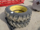 2 15x38 Tractor Tires w JD Rims
