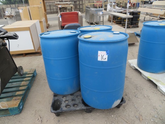 3 55 Gal Blue Barrels