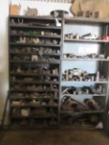 2 metal shelves w/contents-material & metal project